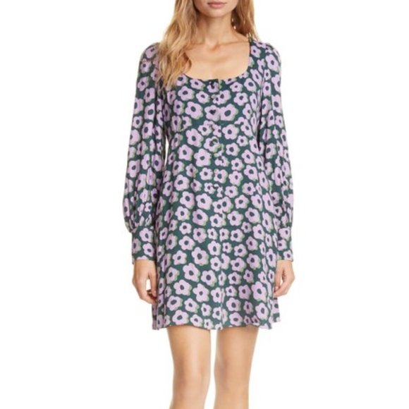 Kate Spade Flaire Flora Fluid Mini Dress NWT - Picture 2 of 6